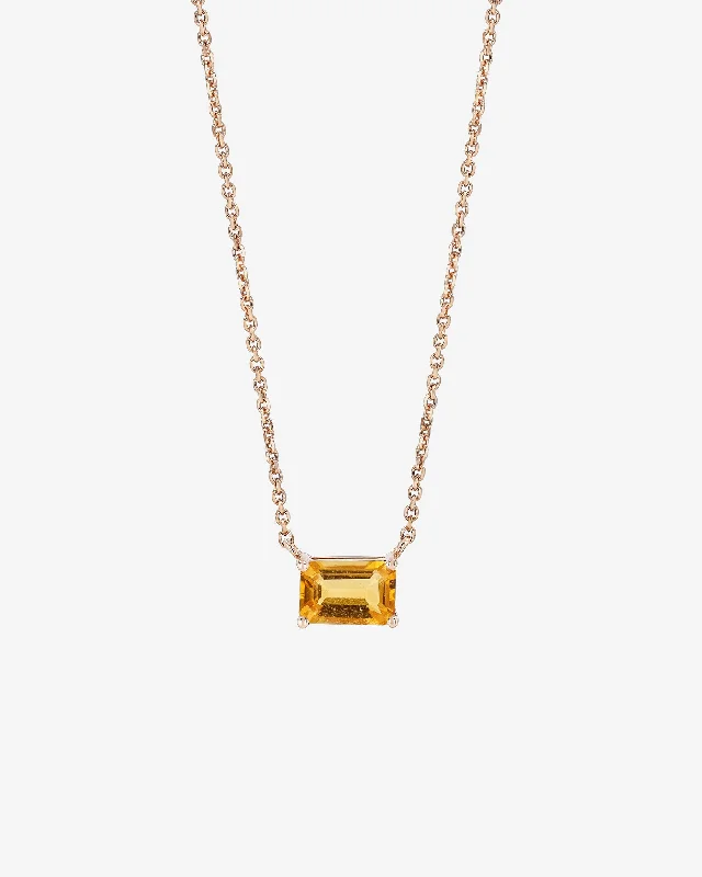 Amalfi Emerald Cut Citrine Pendant