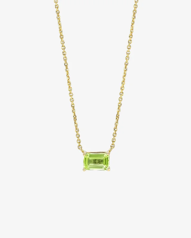 Amalfi Emerald Cut Peridot Pendant