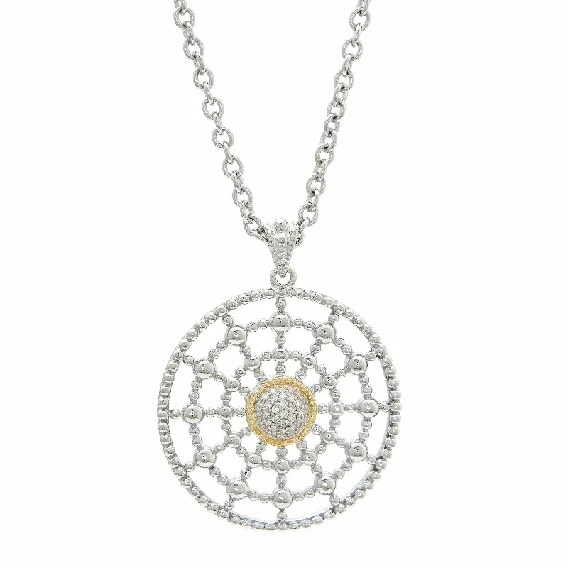 Get Ready To Sparkle – Special Jewelry Discounts Andrea Candela 18kt and Sterling Silver Diamond Necklace - Cava Collection