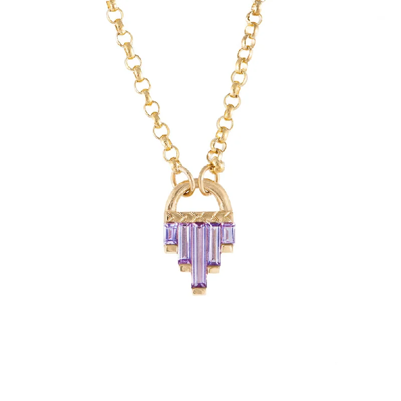Luxury Jewelry Sale – Elegant Styles At Unbeatable Prices Art Deco Necklace with Lilac Sapphires