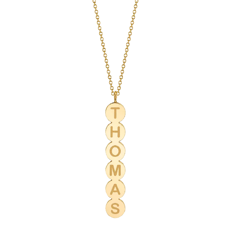 Your Perfect Accessory Now At The Best Price Bubble Round Vertical ID Necklace