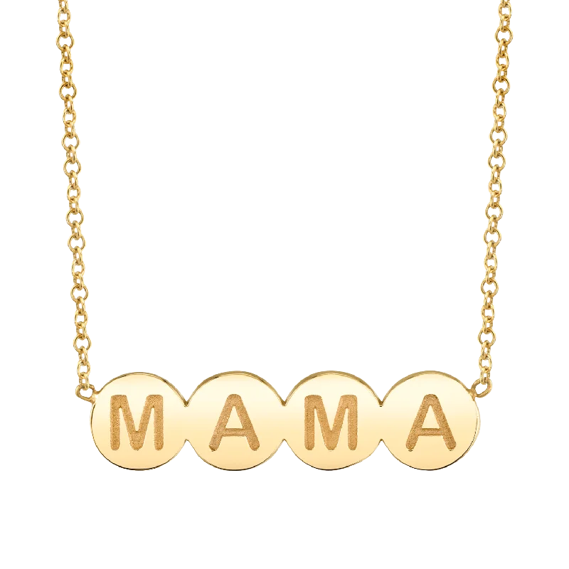 Everyday Jewelry Essentials Now On Sale Bubble Round MAMA Necklace