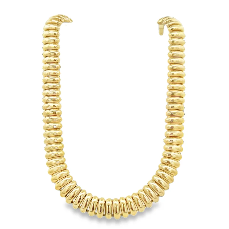 Accessorize For Less – Luxury Jewelry At Affordable Prices Caterpillar Flexible Style 16" Necklace in 14k Yellow Gold