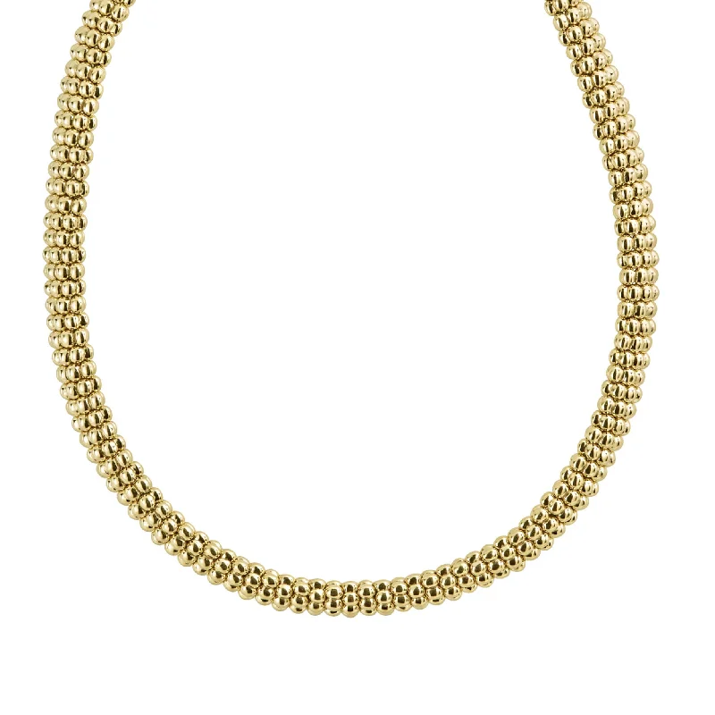 Caviar Gold 18K Gold Caviar Necklace | 9mm