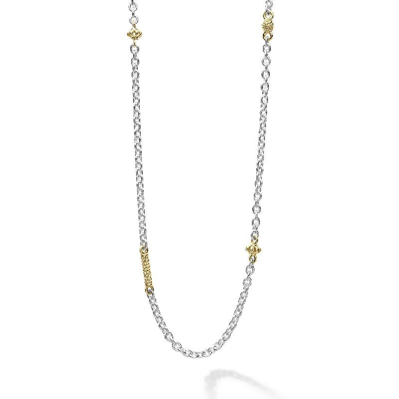 Caviar Icon Two-Tone Caviar Chain Necklace