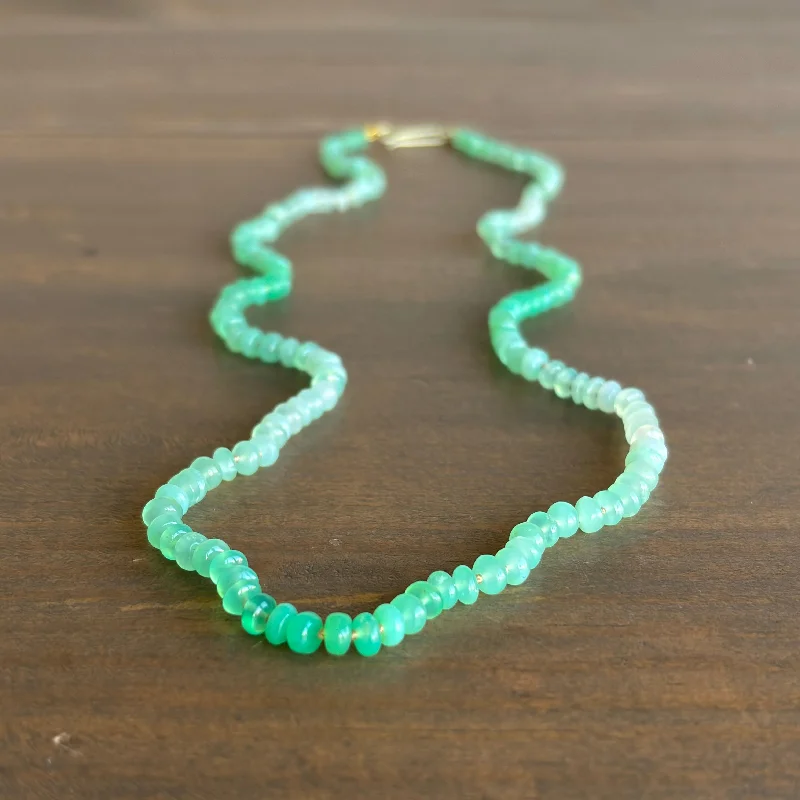 Chrysoprase Rondelle Beaded Necklace