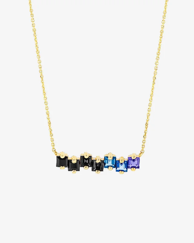 Cierra Dark Blue Ombre Bar Pendant