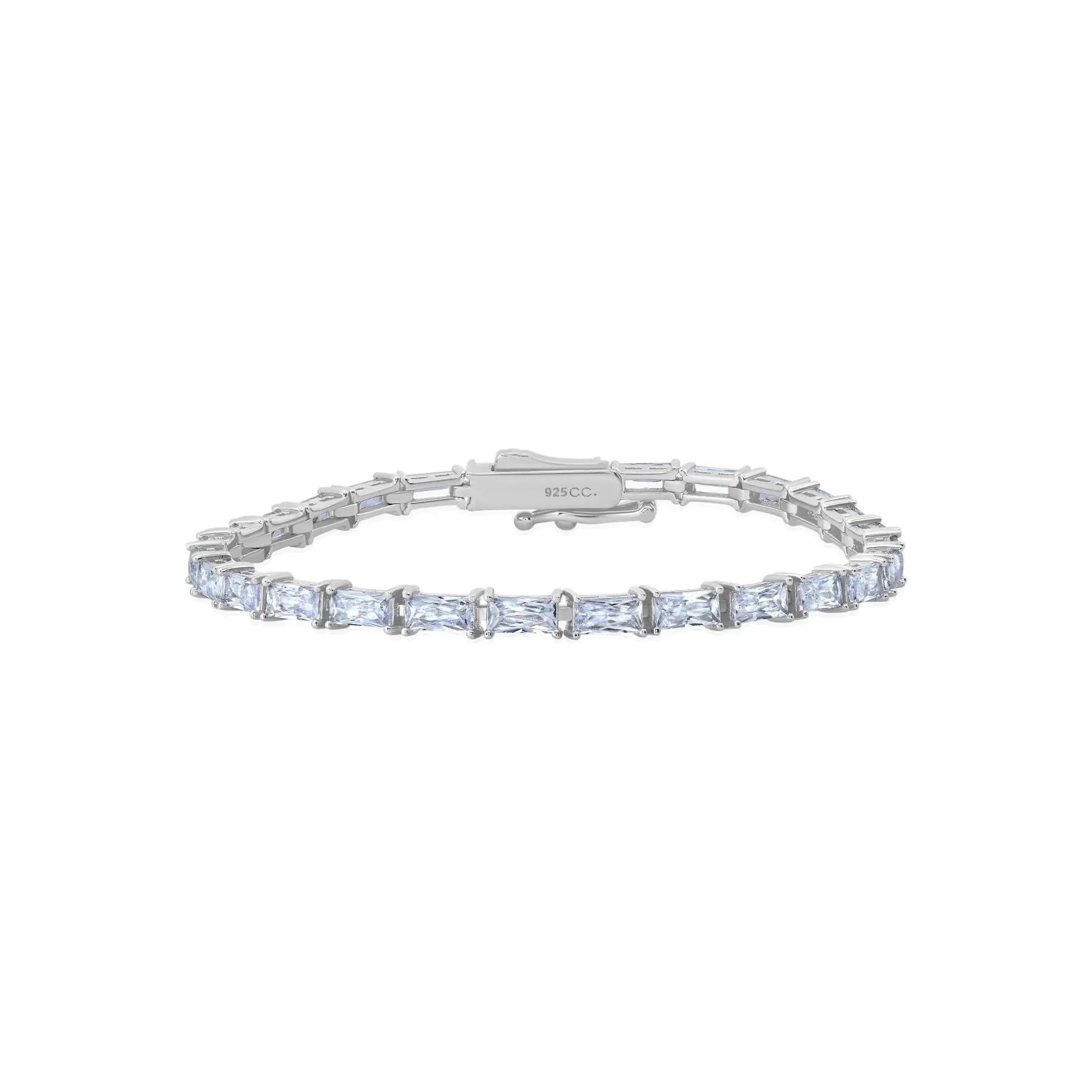 Seasonal Jewelry Sale – Upgrade Your Style Today CRISLU Baguette Cut Tennis Bracelet