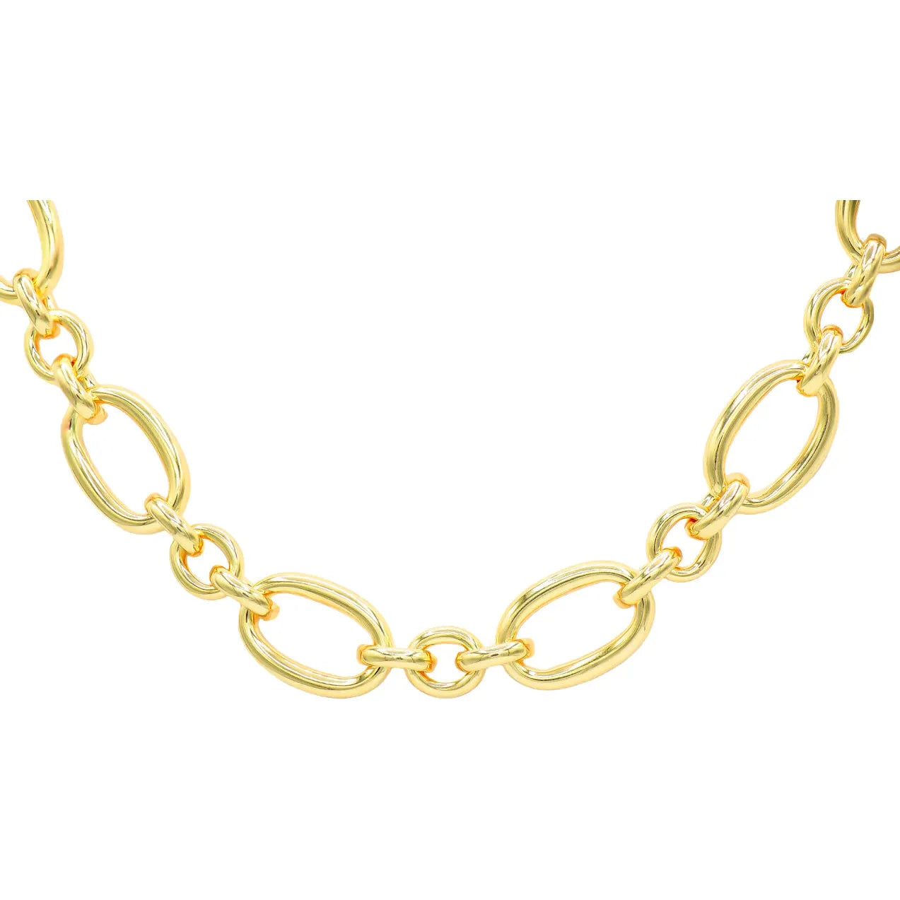 Luxury Jewelry Sale – Sparkle For Less Marcia Moran Classic Oval Link Chunky Necklace
