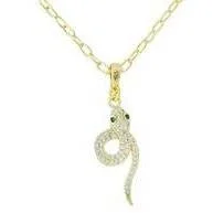 Timeless Elegance, Temporary Discounts – Act Fast Marcia Moran Elinor Pave CZ Snake Pendant