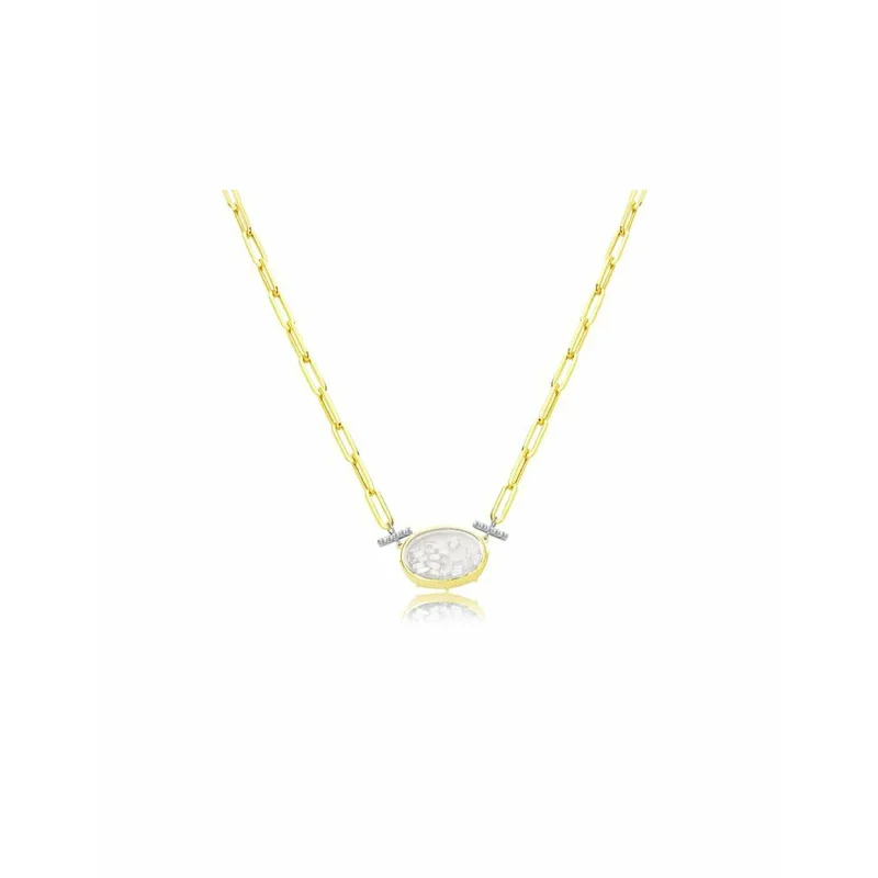 Jewelry Clearance Sale – Final Reductions Meira T Diamond  Shaker Necklace with Yellow Gold Curb Chain