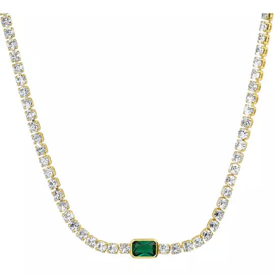 Jewelry Flash Sale – Stylish Designs At Unbeatable Rates TAI Emerald  CZ Tennis  Necklace