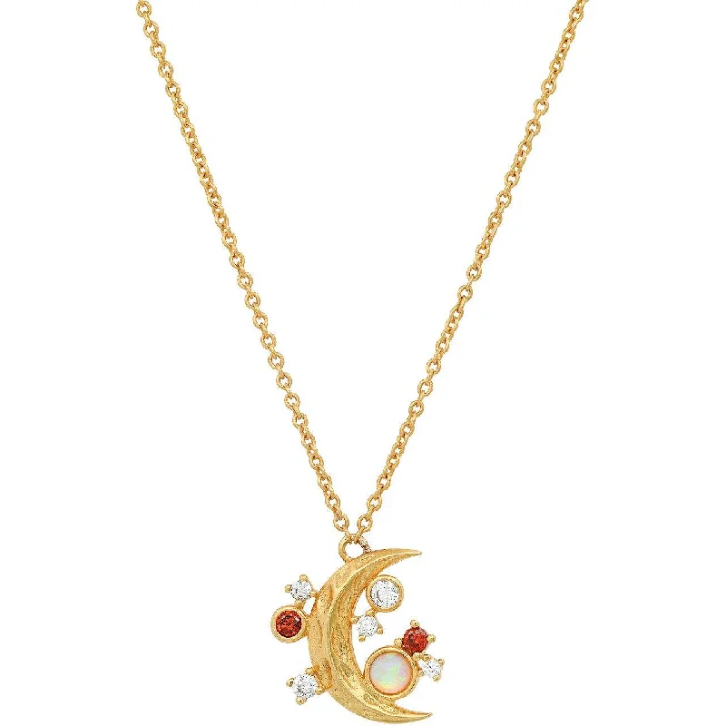 Trending Jewelry Styles Now At Limited-Time Discounts TAI CRESCENT MOON PENDANT WITH TWINKLING STAR ACCENTS