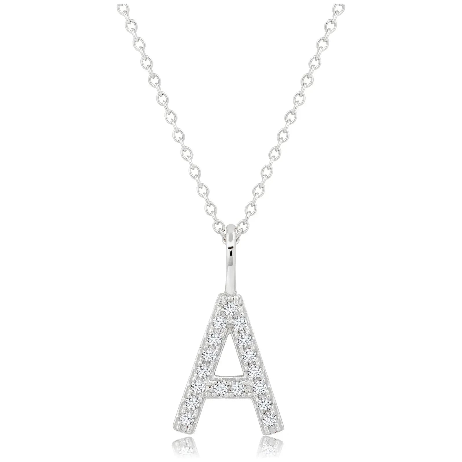 Special Sale On Handcrafted Jewelry – Shop Today CRISLU  Initial Charm Pendant Finished in Pure Platinum or 18K YG Finish