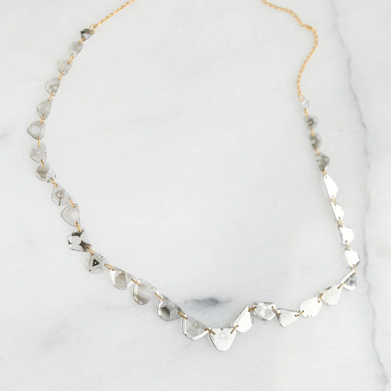Seasonal Jewelry Sale – Upgrade Your Collection Custom 2.8ct Salt and Pepper Diamond Slice Pennant Necklace | 18K Yellow Gold