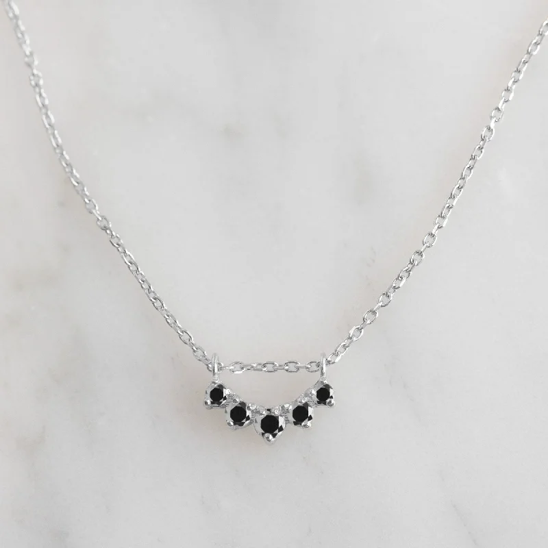 Luxury Jewelry Clearance – Shop Premium Styles Now Custom Black Diamond Sunburst Necklace | 10K White Gold