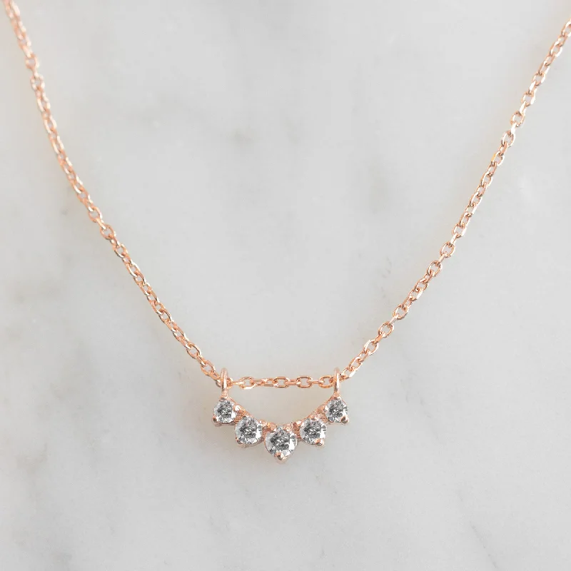 Stunning Jewelry At Even More Stunning Prices Custom Salt and Pepper Diamond Sunburst Necklace | 10K Rose Gold