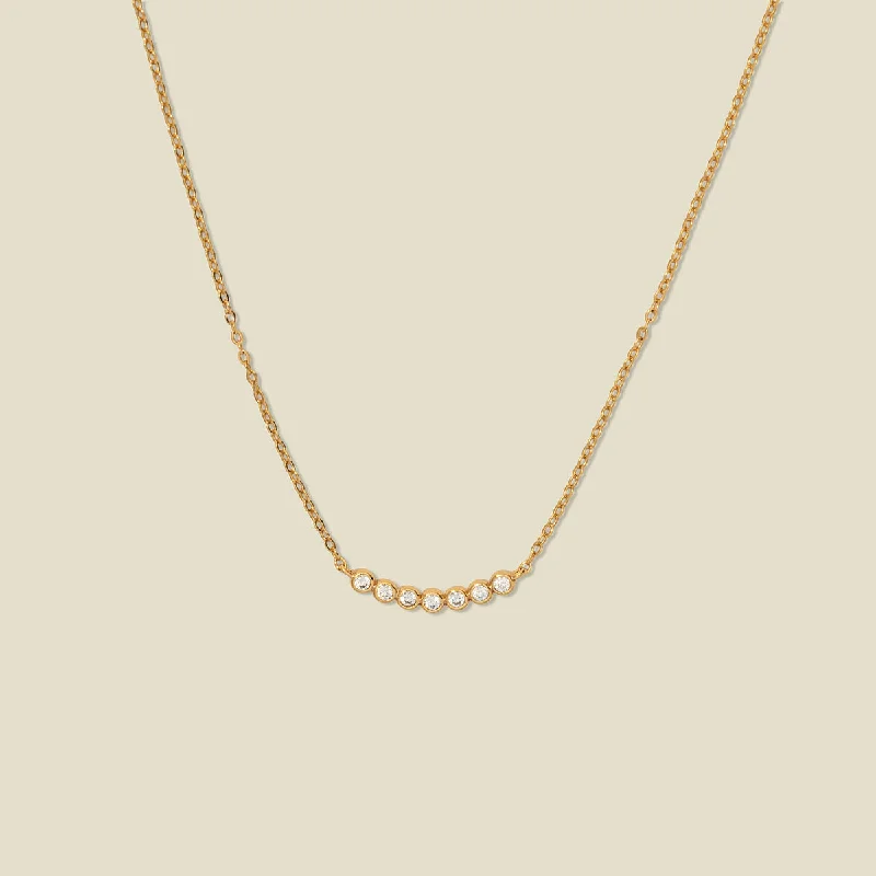 Limited-Stock Jewelry Clearance – Grab Your Favorites Now CZ Poppy Crescent Necklace | Final Sale