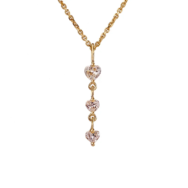 Make Every Moment Shine – Jewelry Discounts Available Diamond Necklace with a Tiny Heart Chain Pendant