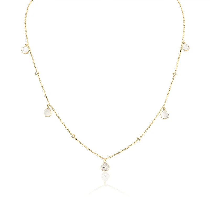 CLARA DIAMOND SLICE LAYERING NECKLACE