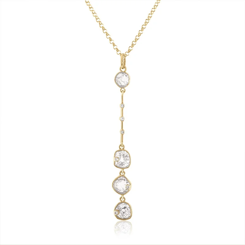 AYLA DIAMOND SLICE LINEAR PENDANT