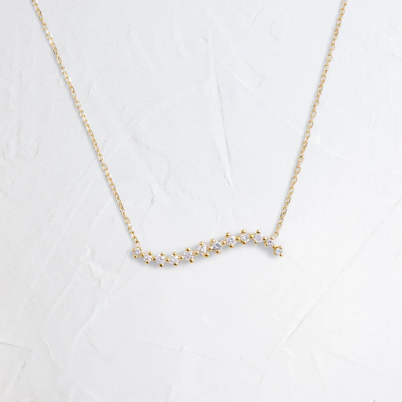Handcrafted Jewelry Sale – Unique Designs At Low Prices Diamond Swell Necklace - In Stock