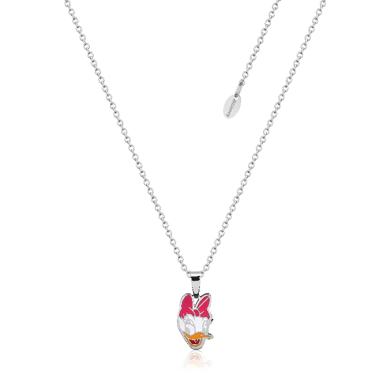 Stunning Jewelry At A Fraction Of The Price DISNEY Stainless Steel 47cm Animated Daisy Duck Pendant on Chain