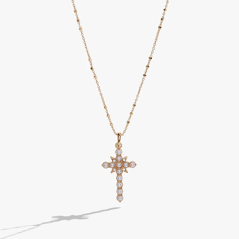 Divine Guides Cross Pendant Necklace