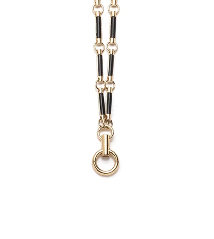 Make Your Outfit Shine With Discounted Jewelry Onyx Stone Hanging Clockweight Chain
