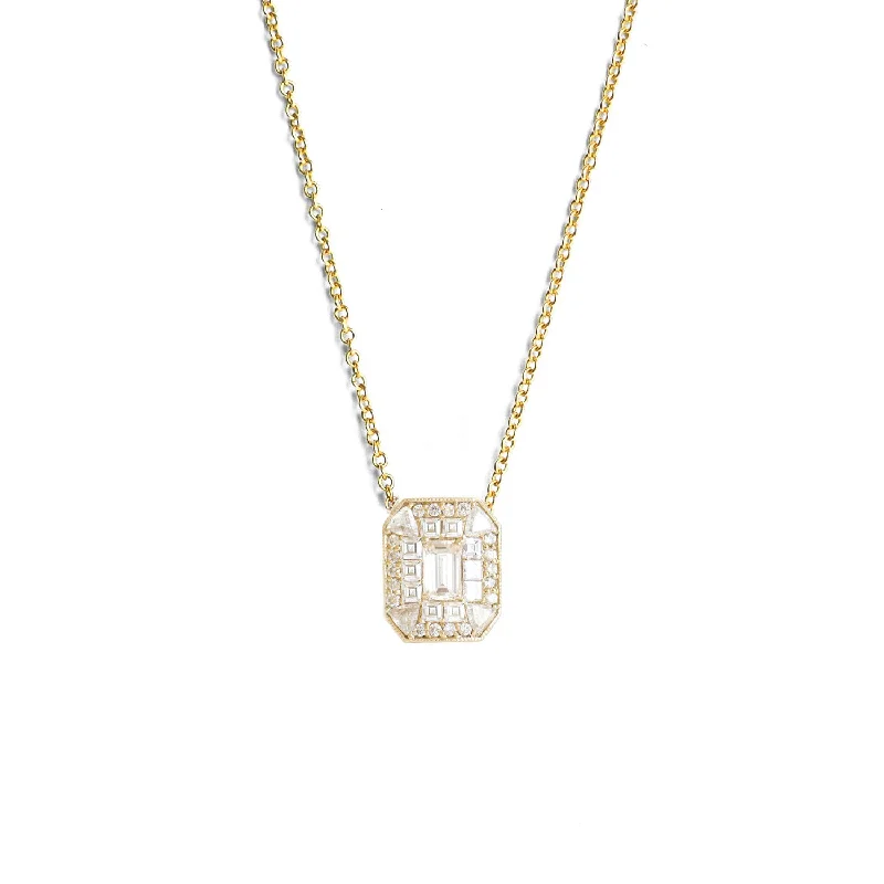 Exclusive Jewelry Sale Event – Shop Now Emerald Cut Diamond Mosaic Pendant
