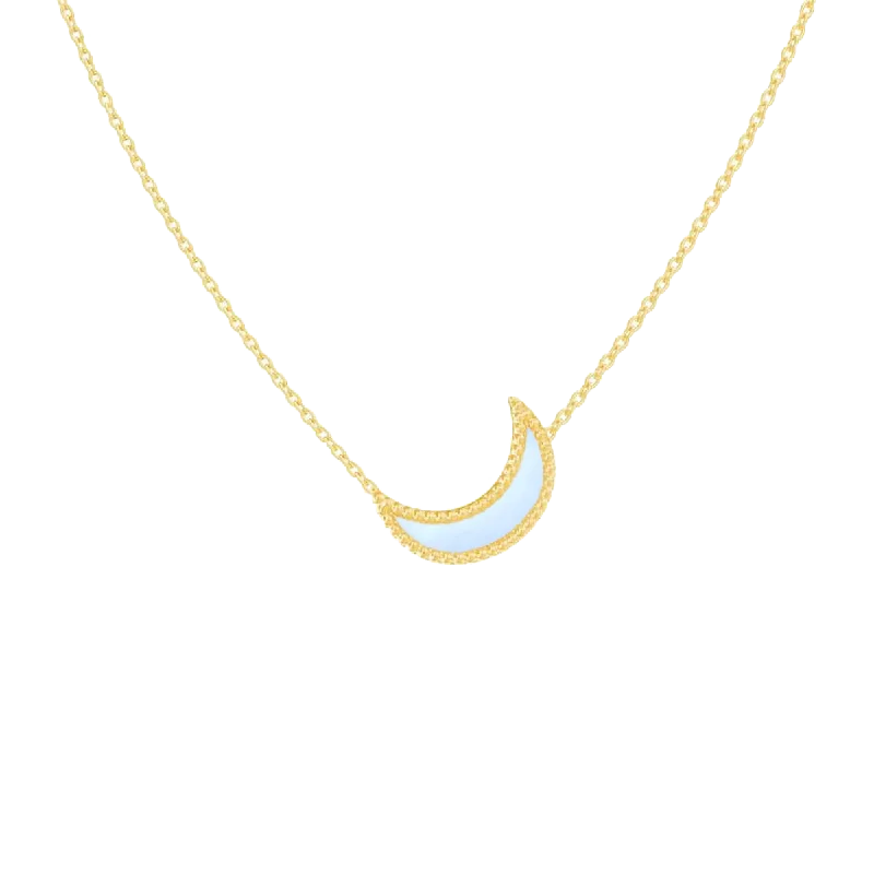 Handcrafted Jewelry Sale – Unique Designs At Low Prices Enamel Moon Necklace