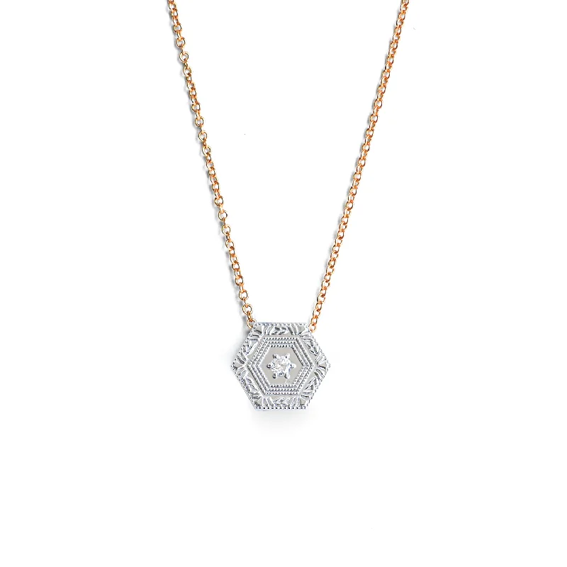 Exclusive Jewelry Discounts – Shop Now For Savings Engraved Hexagon Pendant