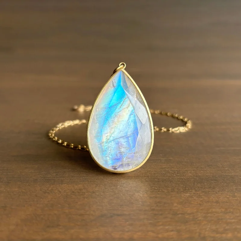 Extra Large Moonstone Teardrop Pendant