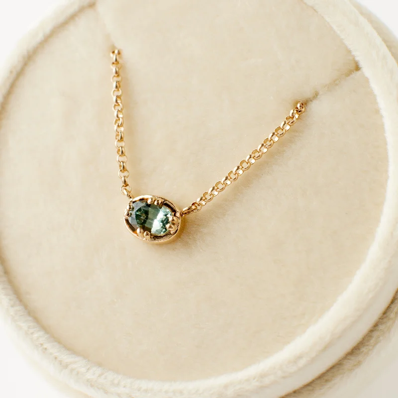 Shop Stylish Jewelry Now And Save Big Fiona Necklace - Green Montana Sapphire