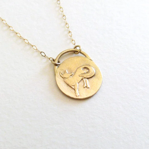 Romantic Heart-Shaped Jewelry For Special Gifts Gold Fox Necklace