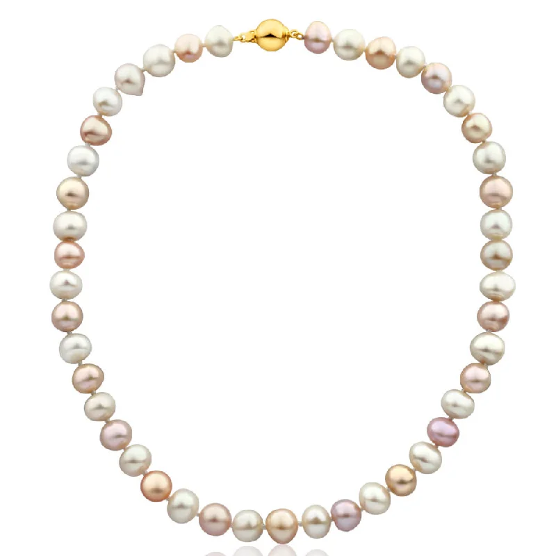 Must-Have Jewelry Pieces At Reduced Prices Gold Plated Sterling Silver Mixed Colour Freshwater Pearl Necklace