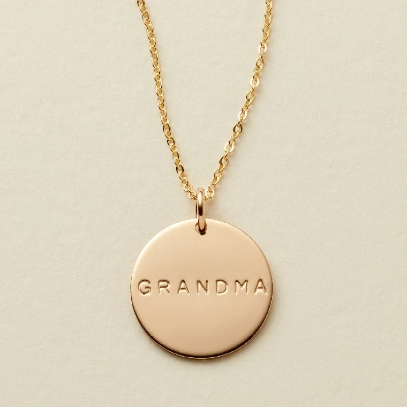 Shop Stylish Jewelry Now And Save Big Grandma Disc Necklace