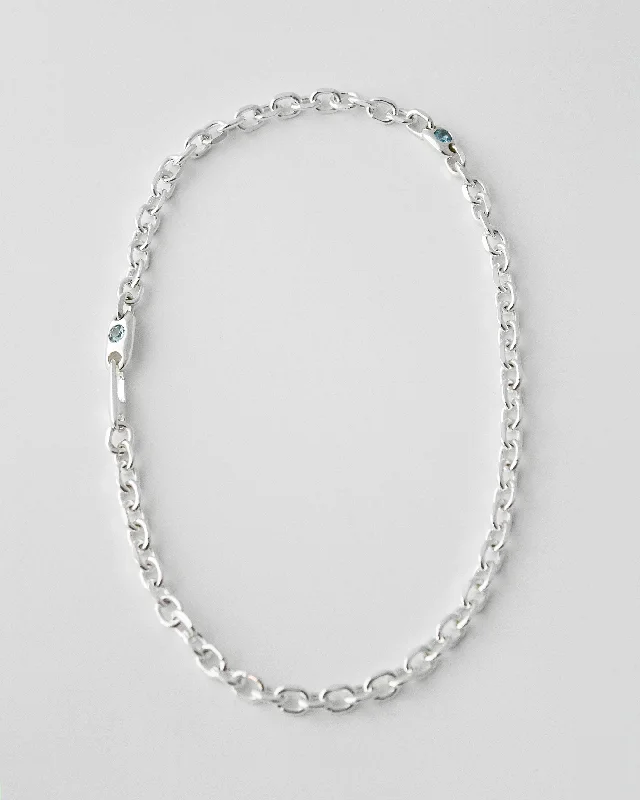 Classic And Modern Jewelry Styles On Sale GRAVITY CHAIN | SKY BLUE TOPAZ