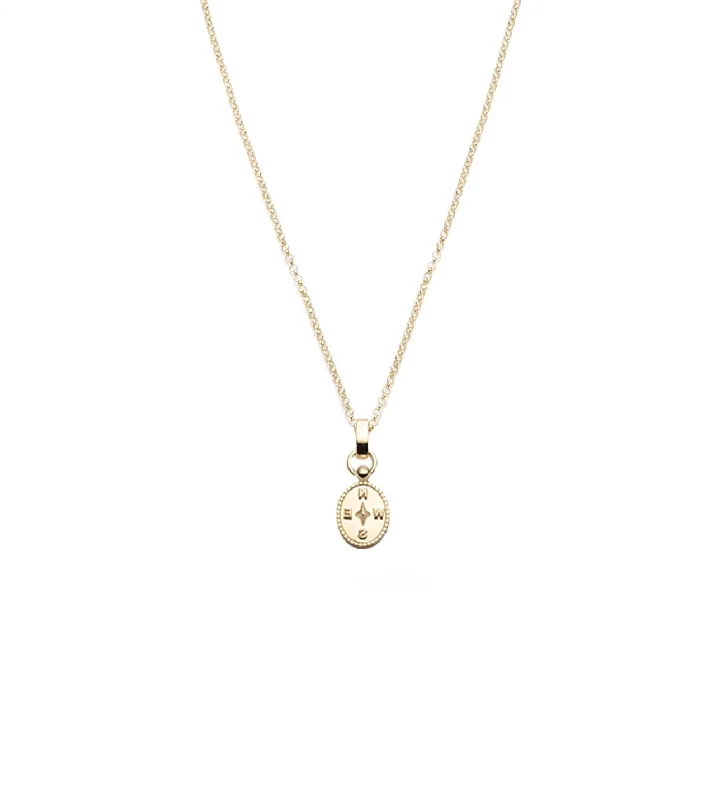 Make Every Moment Shine – Jewelry Discounts Available Internal Compass : Fine Belcher Slide Crest Necklace