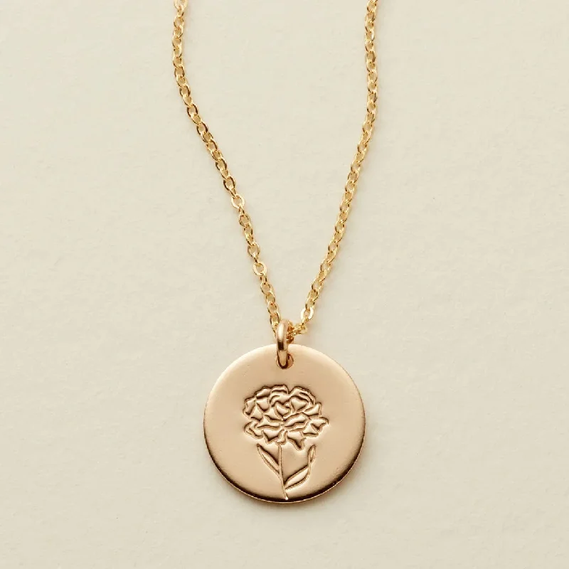 Classic And Modern Jewelry Styles On Sale January Birth Flower Necklace