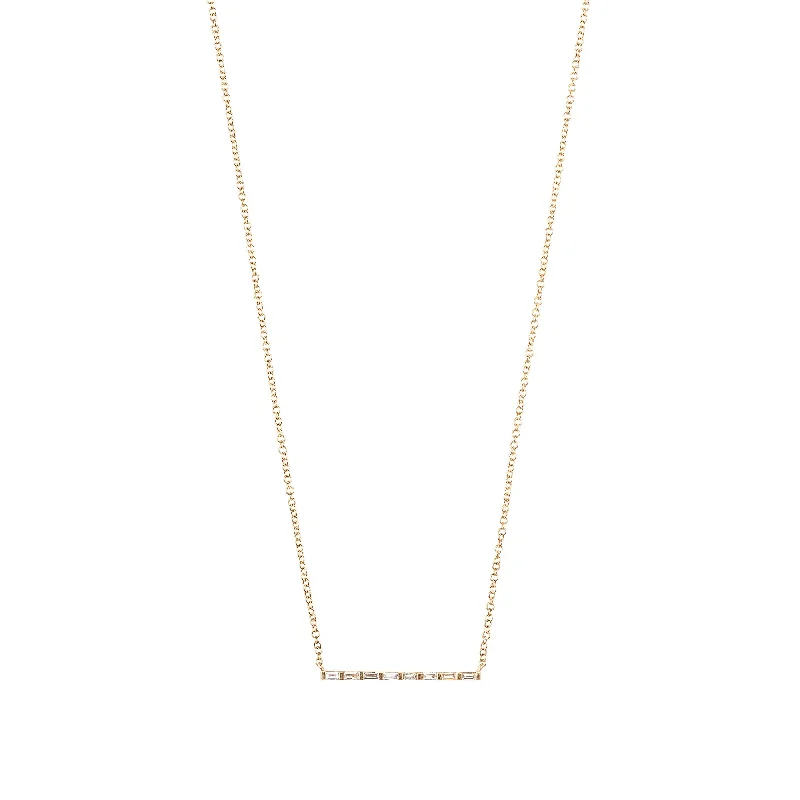 London Baguette Bar Necklace