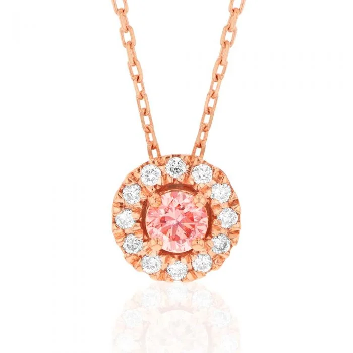 Exclusive Jewelry Bundles At Discounted Rates Luminesce Lab Grown Pink and White Diamond Pendant with Chain Included