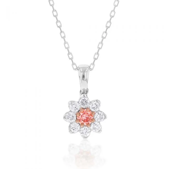 Big Discounts On Elegant Jewelry Collections Luminesce Lab Grown Pink and White Diamond Pendant with Chain Included
