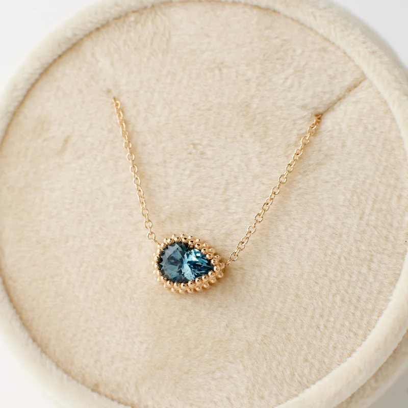 Unmissable Discounts On Timeless Jewelry Pieces Mabel Necklace - Pear Shaped Teal Montana Sapphire