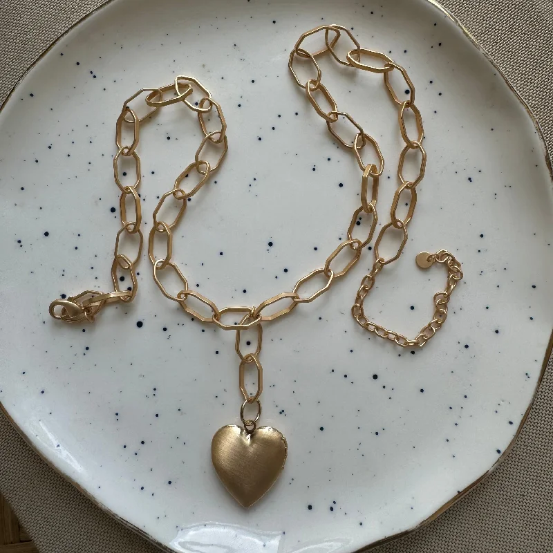 The Perfect Jewelry Piece At The Perfect Price Matte Gold Locket Necklace