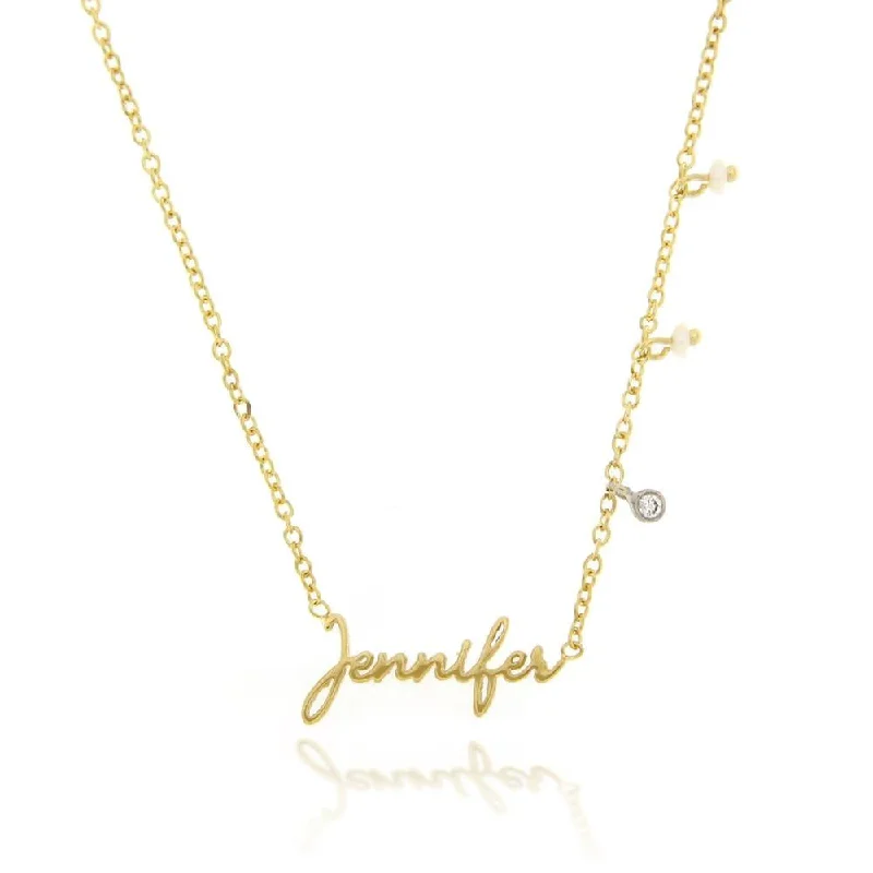 Big Discounts On Elegant Jewelry Collections Meira T Gold  Script Necklace