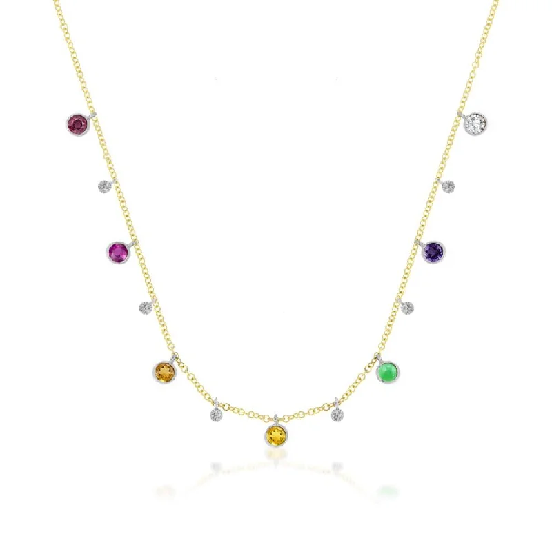 Personalized Engraved Jewelry For Meaningful Gifts Meira T Rainbow Bezel Necklace