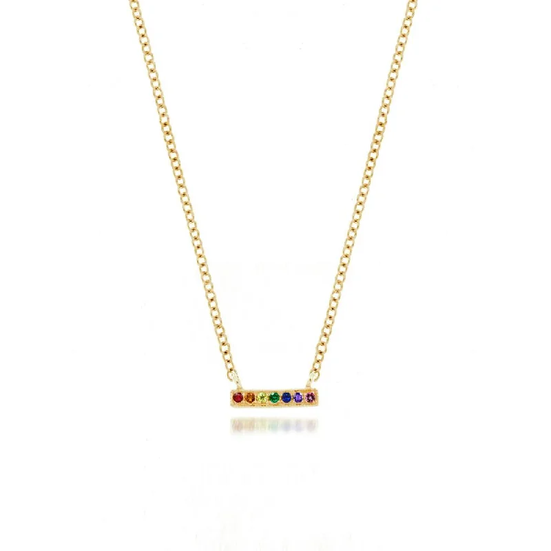 Shop Signature Jewelry Styles At Exclusive Prices Meira T Yellow  Gold Rainbow Bar Necklace