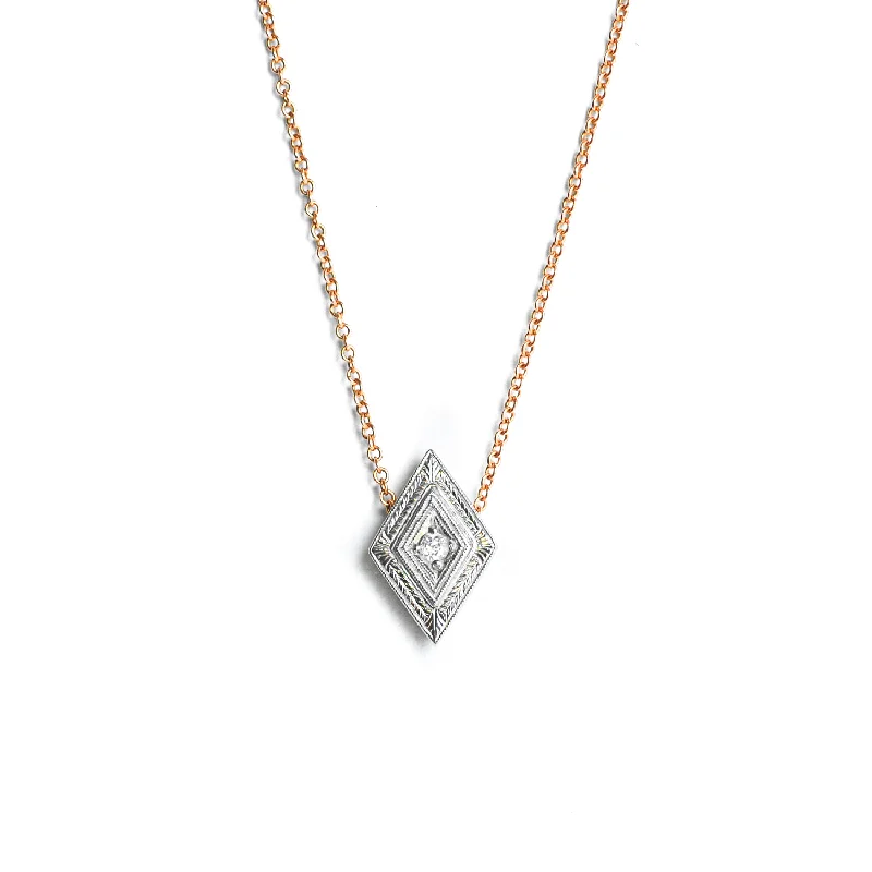 Seasonal Jewelry Sale – Upgrade Your Collection Engraved Diamond Pendant
