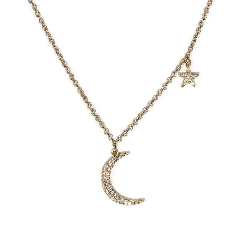 Moon and Star Necklace